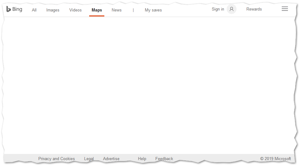 Bing Maps empty