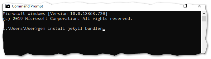 Install the Ruby gems jekyll and bundler