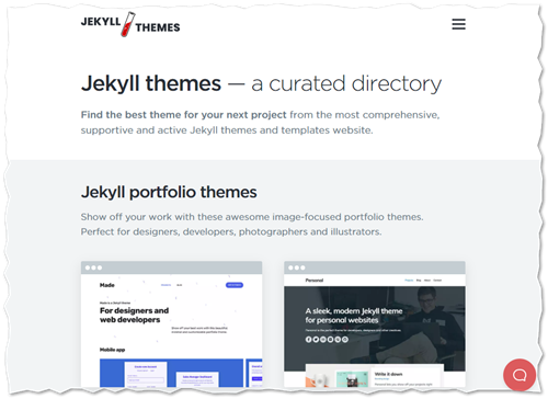 Screenshot of Jekyll Themes