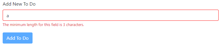 Minimum length error in reactive form in Angular